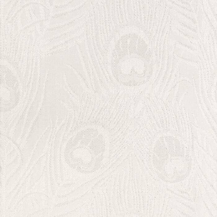 1 Yard White Peacock Feather Vanilla Damask Jacquard Fabric 55 Inches Wide