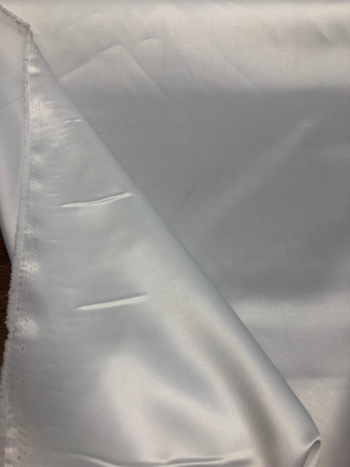 1 Yard White Polyana Artificial Silk Fabric 54 Inches Wide Medium Weight Polyester for Event and Drapery Use