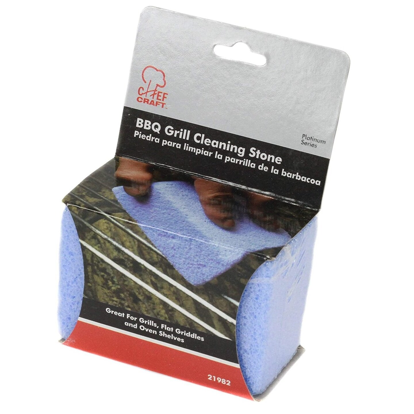 Chef Craft BBQ Grill Cleaning Stone - Great for Grills, Flat Griddles &#x26; Oven Shelves