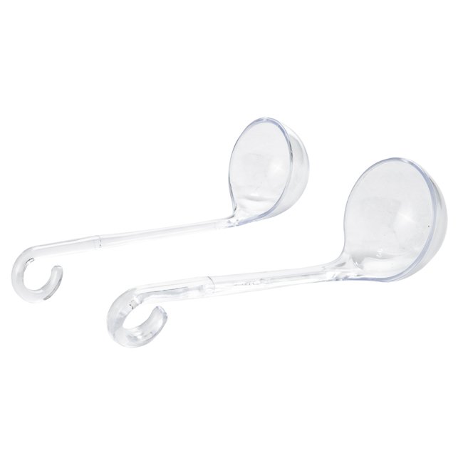 Chef Craft Plastic Mini Dressing / Sauce Ladles in 2 Sizes, Set of 4, Clear