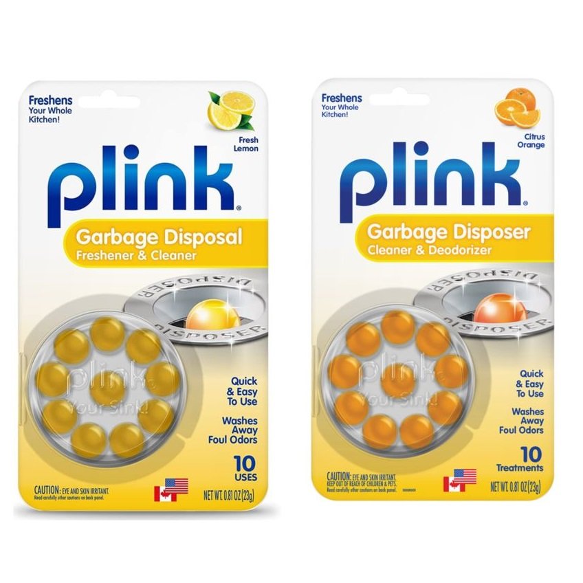 Plink Garbage Disposal Cleaner &#x26; Disposer Deodorizer 20 Treatment Pack - Orange and Lemon Scent Combo