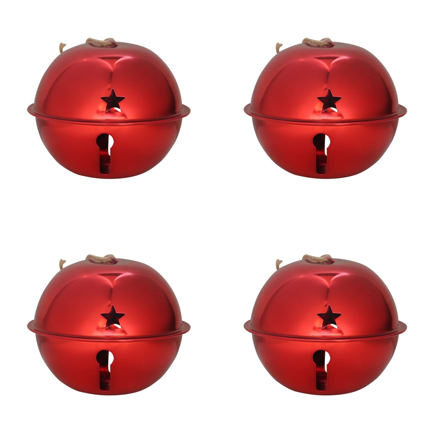 Haute Decor Adapt Nesting Jingle Bells - Large Size 120 mm (4.7 inch) Diameter - Christmas Tree Ornaments for Indoor or Outdoor Use - Compact Storage