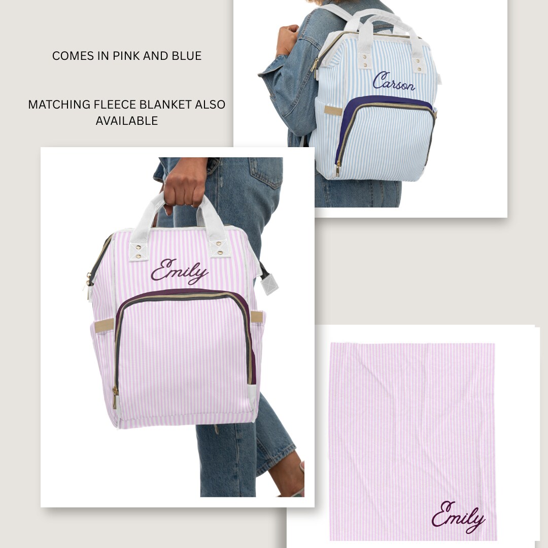 Baby Girl Personalized Baby Bag Custom Diaper Bag Backpack Marleylilly