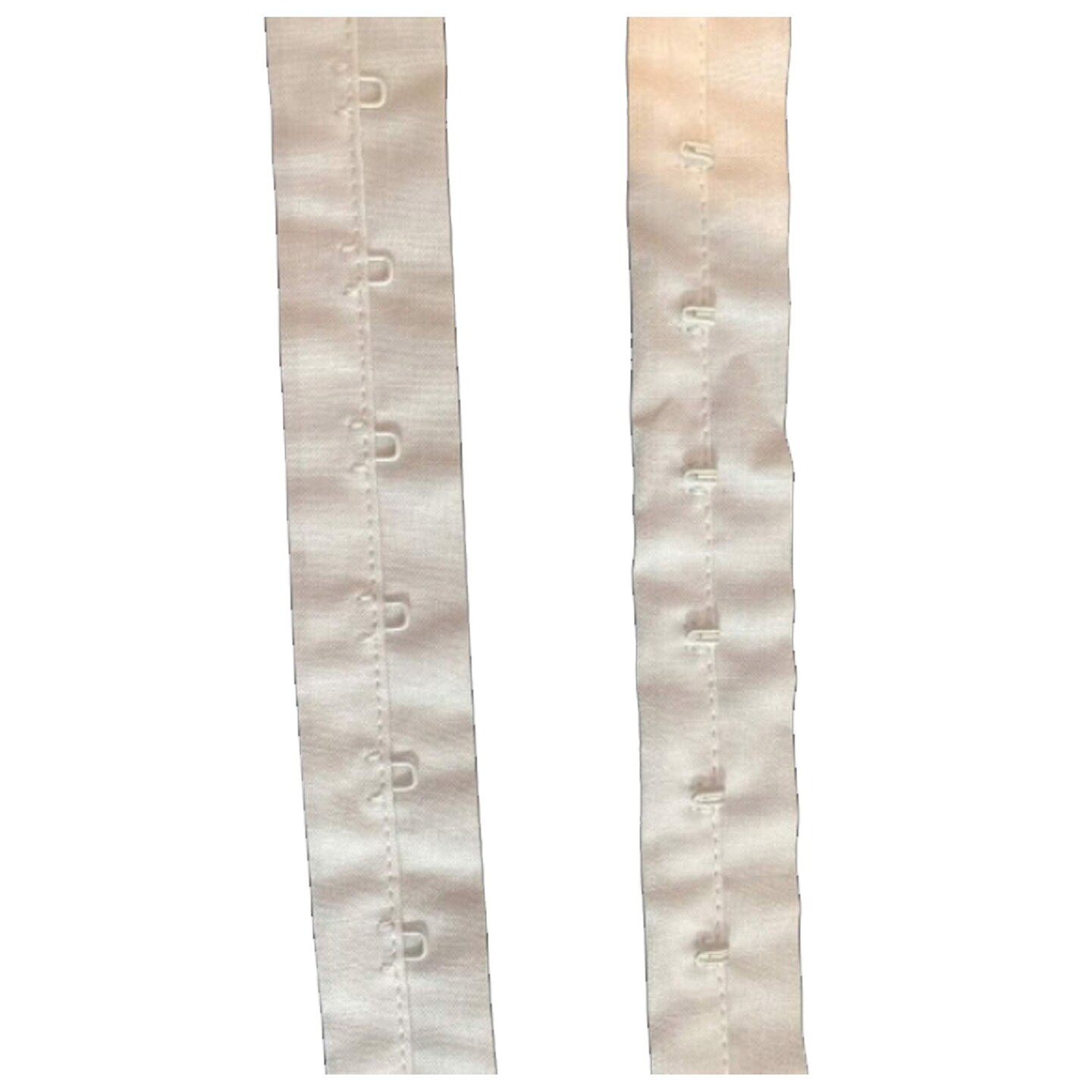 1 Yard White Apron Hook and Eye Tape Set 1/2" Each Side Cotton Trim