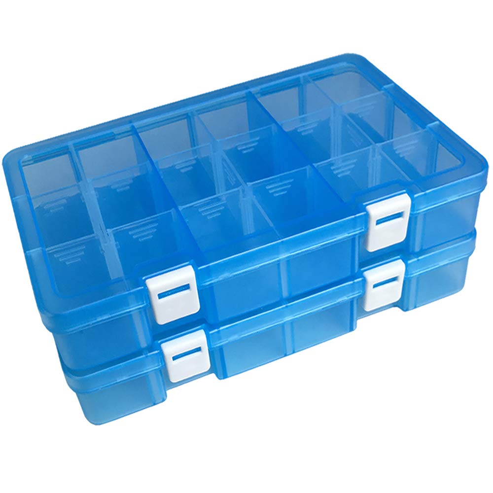 Plastic Organizer Container Storage Box Adjustable Divider Removable ...