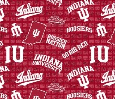 NCAA Indiana University Allover 108" Wideback Cotton Fabric by the Yard