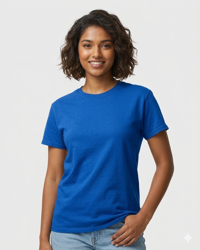 Ultra Cotton Crewneck Short Sleeve T-Shirt for Adult – Heavyweight Casual & DIY Craft Tee