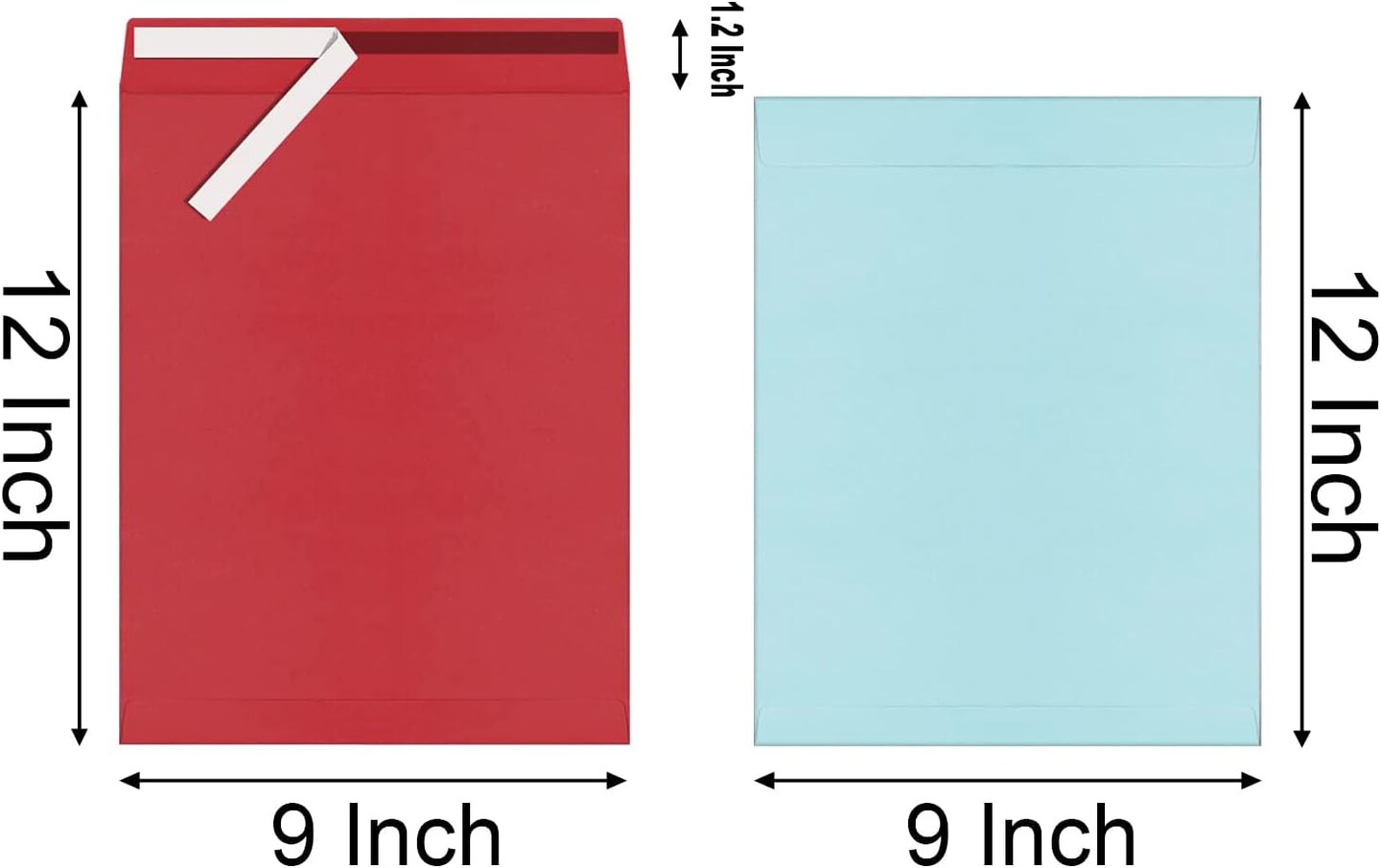 20 Pcs 9x12 inches Colored Catalog Envelopes self seal 28lb Colorful Printable Kraft Ultra Strong Peel &#x26; Seal For Mailing, Storage And Organizing Acid Free