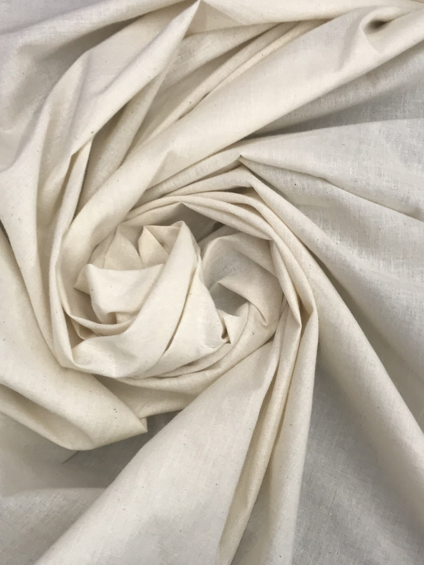 1 Yard Unwashed Natural Muslin Fabric Easy to Sew, 59/60&#x2033; Wide, 100% Cotton