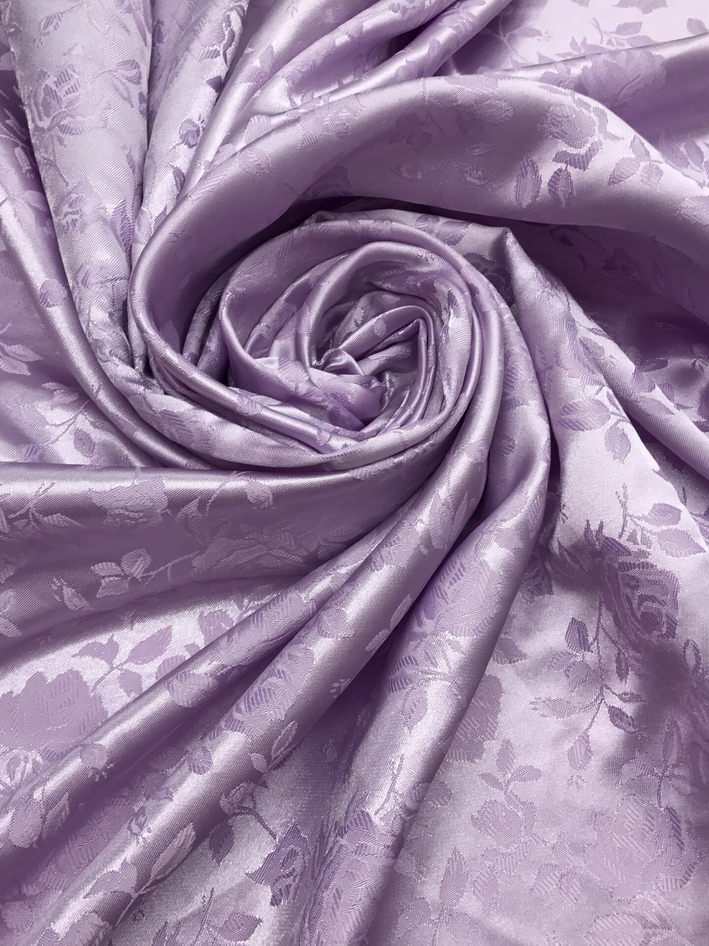1 Yard Lavender Reversible Jacquard Satin Fabric for Curtains Tablecloth Apparel Crafts 58/60 Inches Width