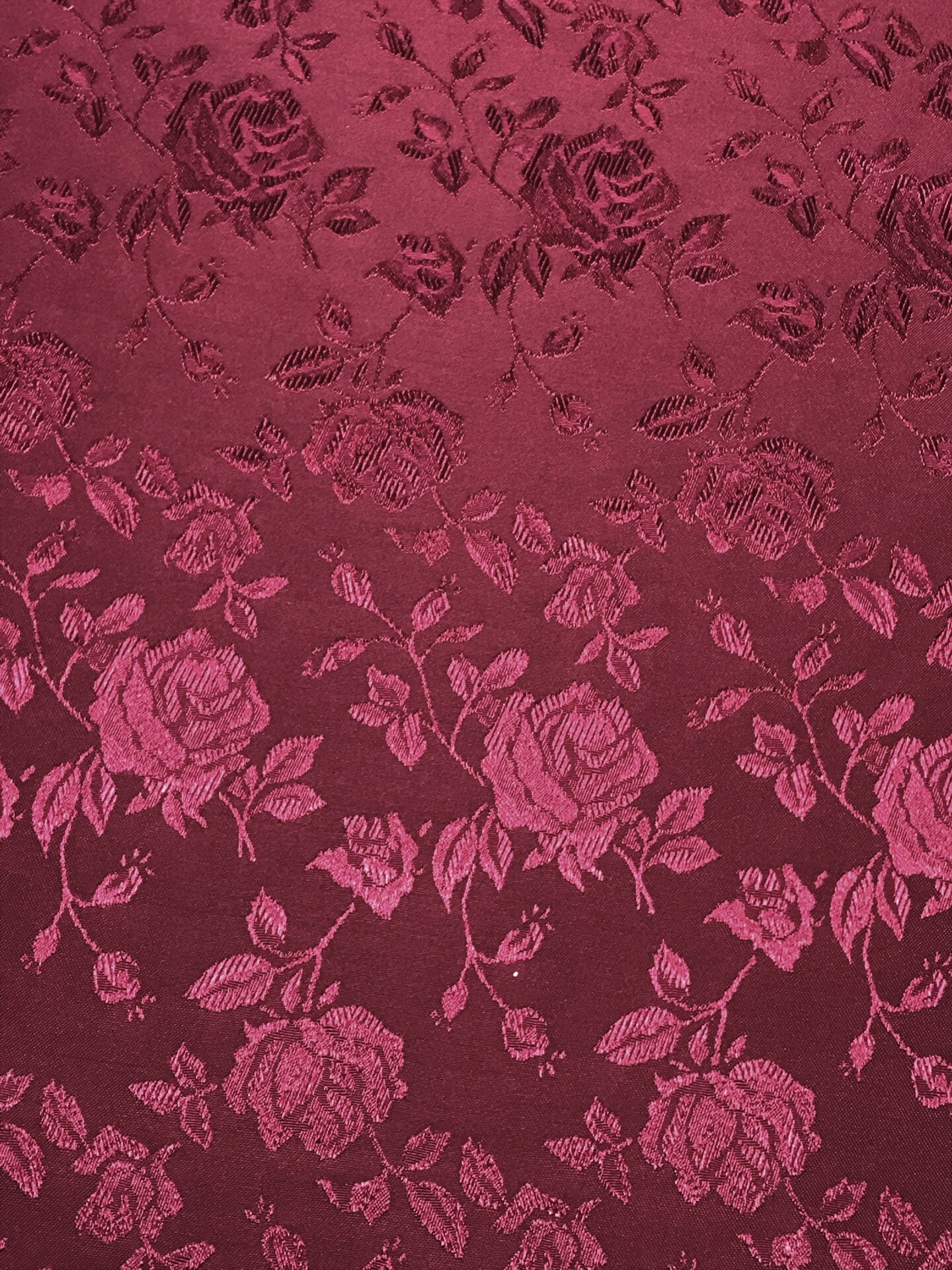 1 Yard Burgundy Reversible Jacquard Satin Fabric for Curtains Apparel Tablecloth Crafts 58/60 Inches Width