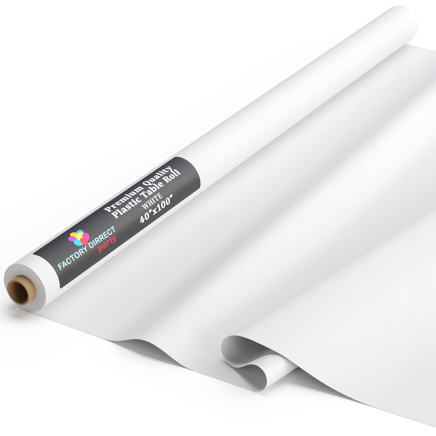 Exquisite Plastic Table Cover Roll &#x2013; 40&#x22; x 100&#x27; Disposable Tablecloth Roll &#x2013; Premium Thick 0.5 MIL Plastic Banquet Roll &#x2013; Party Table Cover Roll for Events &#x26; Catering