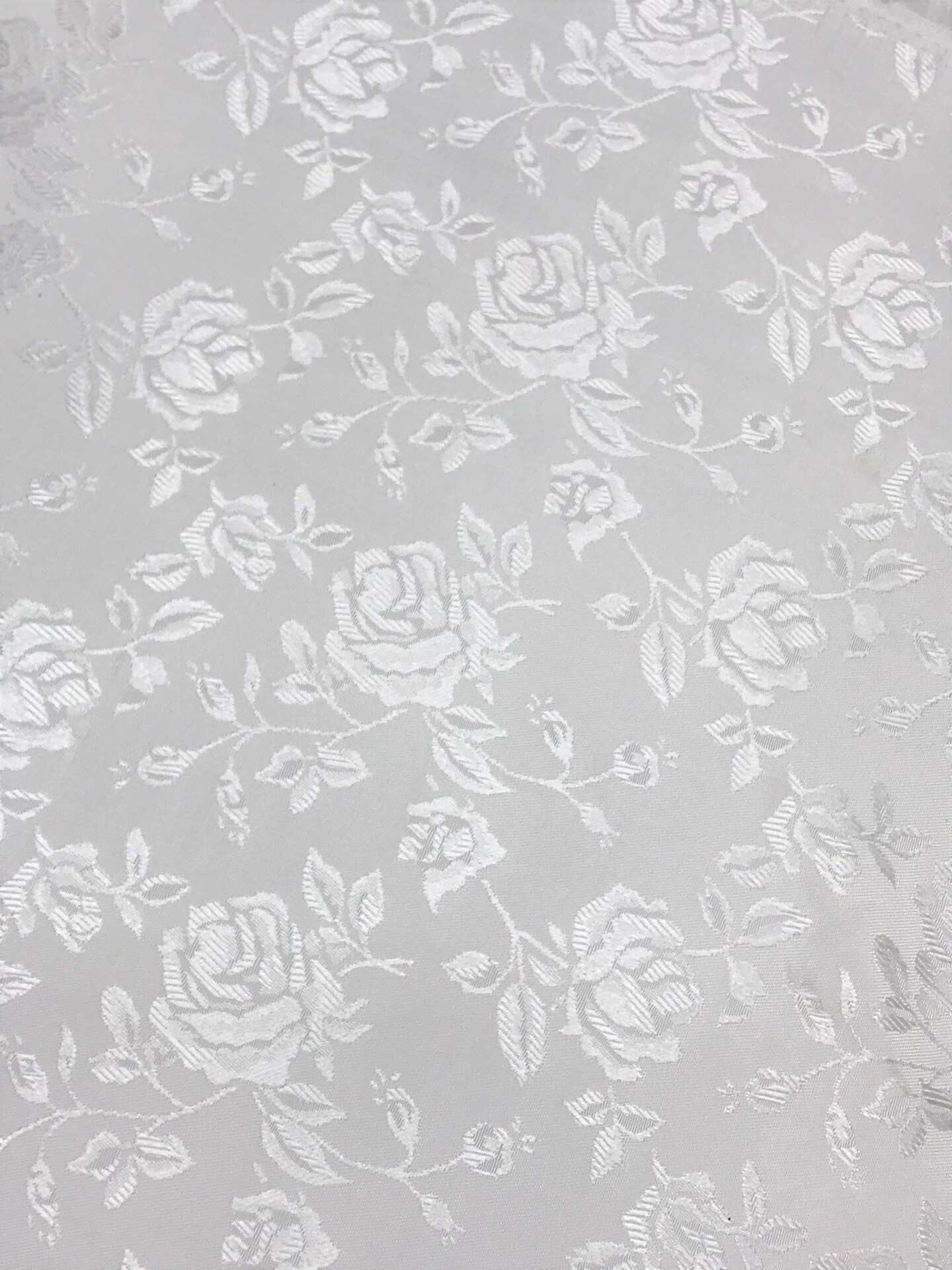 1 Yard white Jacquard Satin Reversible Fabric for Wedding Tablecloths Drapery Garments Crafts 58/60 Inches Width