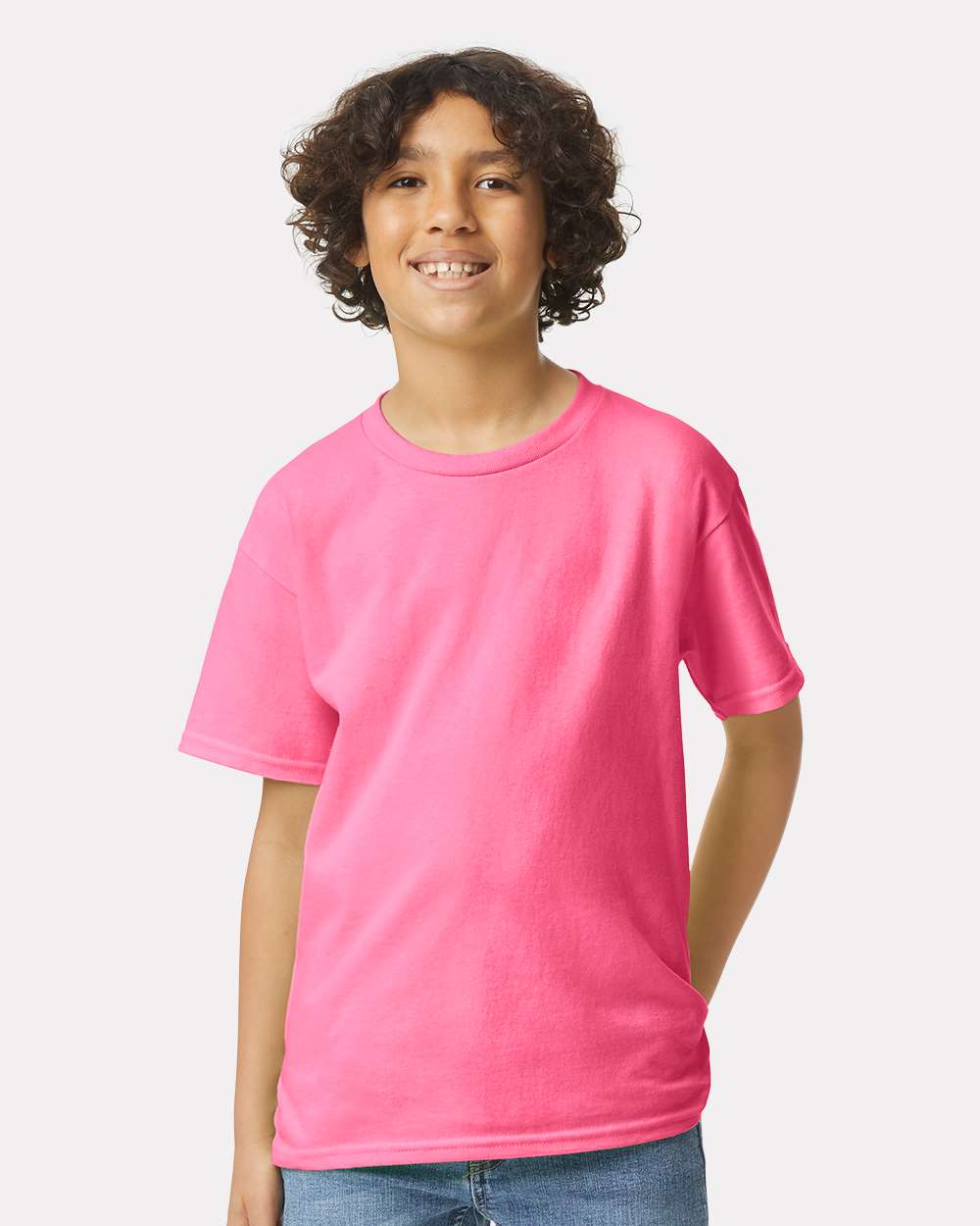 24 Pack: Ultra Cotton Youth Crewneck Short Sleeve T-Shirt | 100% Cotton