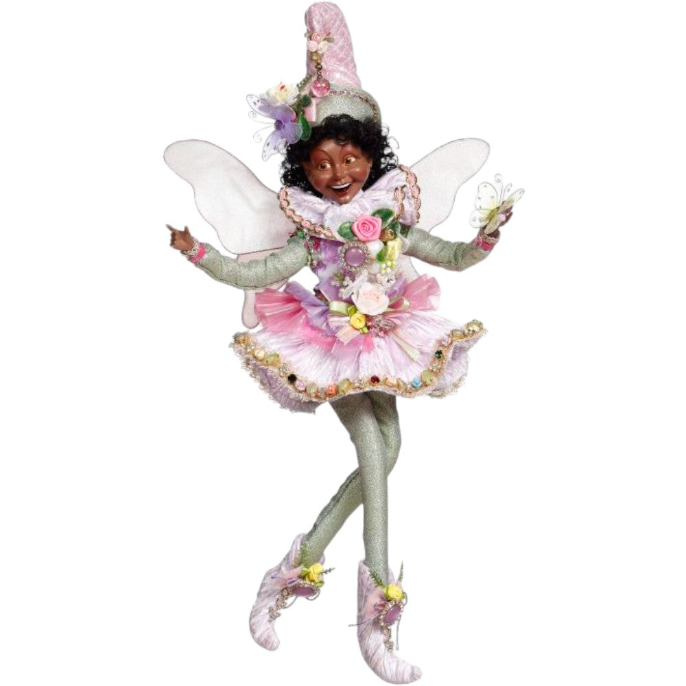 11&#x22; African American Flower Garden Fairy &#x2013; Elegant Fairy-Themed Christmas Decoration