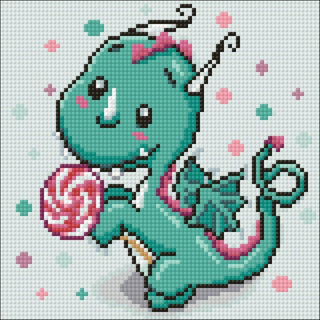 Dragon with Candy CS2471 7.9 x 7.9 inches Crafting Spark Diamond Painting Kits