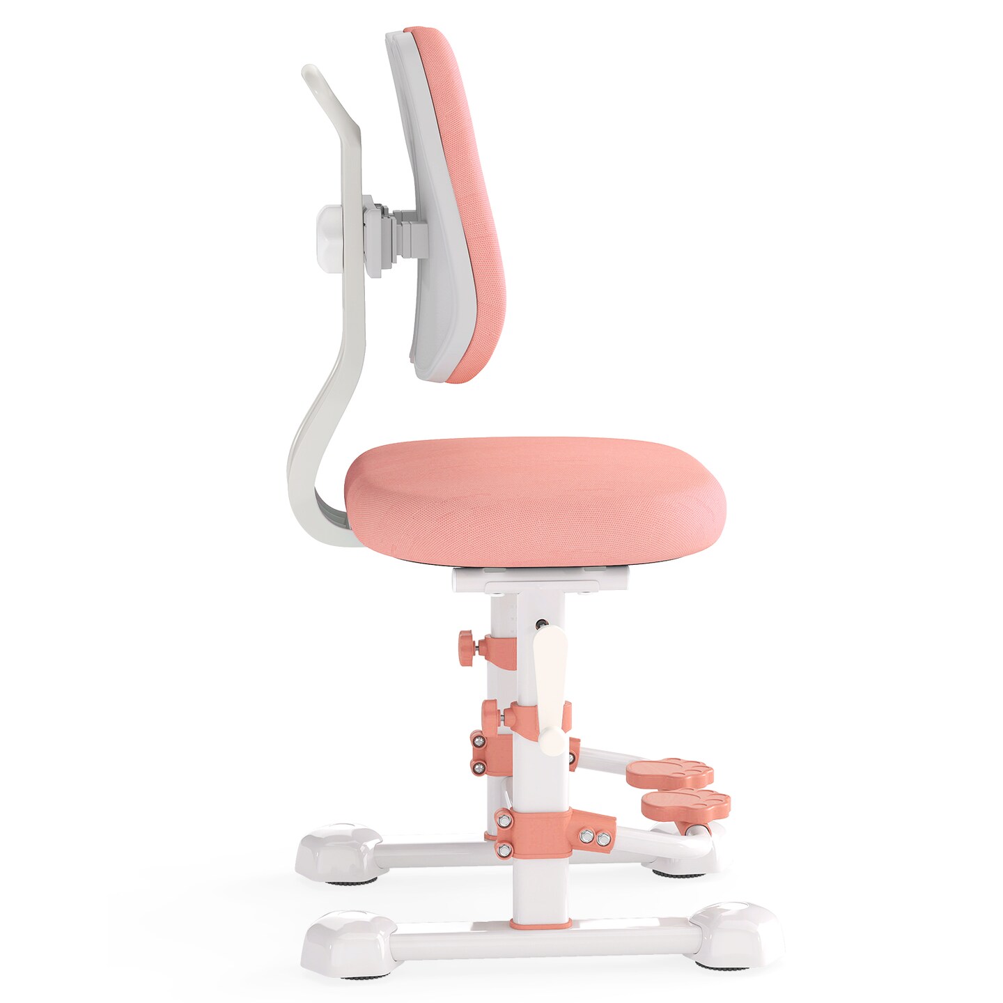 Adjustable Ergonomic Kids Study Chair with Double Backrest Footrest & Height Adjustable Seat
