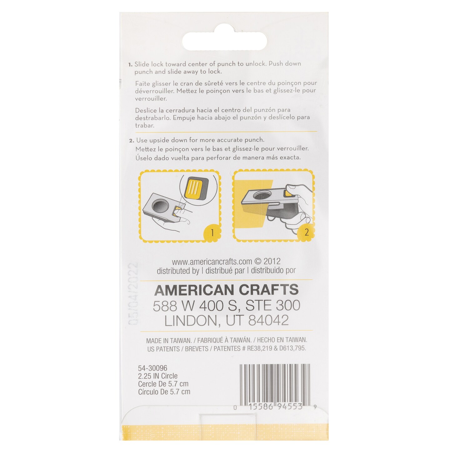 EK Tools Large Circle Punch, 2.25 inch with Safety Lock - Create Precise Circles with Paper or Cardstock - Hole Puncher for Handmade Cards, Scrapbooking, Gift Tags, DIY Cupcake Toppers, and Crafts