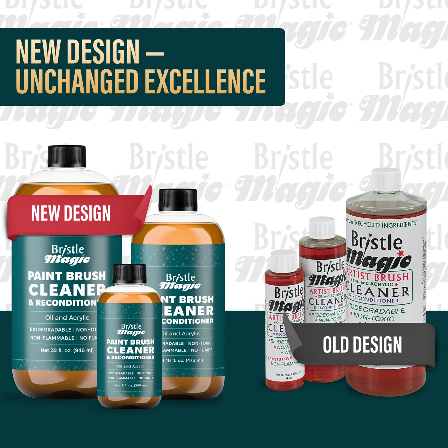 Oil Paint Brush Cleaner and Restorer-Paintbrush Cleaner for Acrylic, Oil, and Glass Paints-Biodegradable, Non-Toxic, Odorless, Eco-Friendly, Quick-Clean Formula Paint Remover