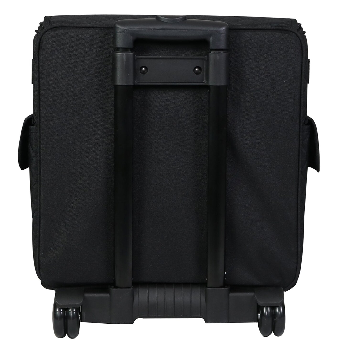 Collapsible Rolling Serger Machine Case, Black Quilted