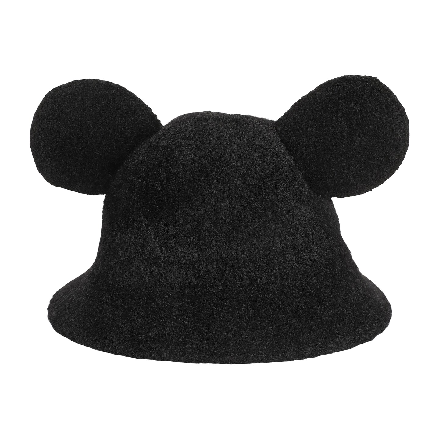 Mickey Mouse Fuzzy Knit With Foam Filled Ears On Bell Shape Bucket Hat