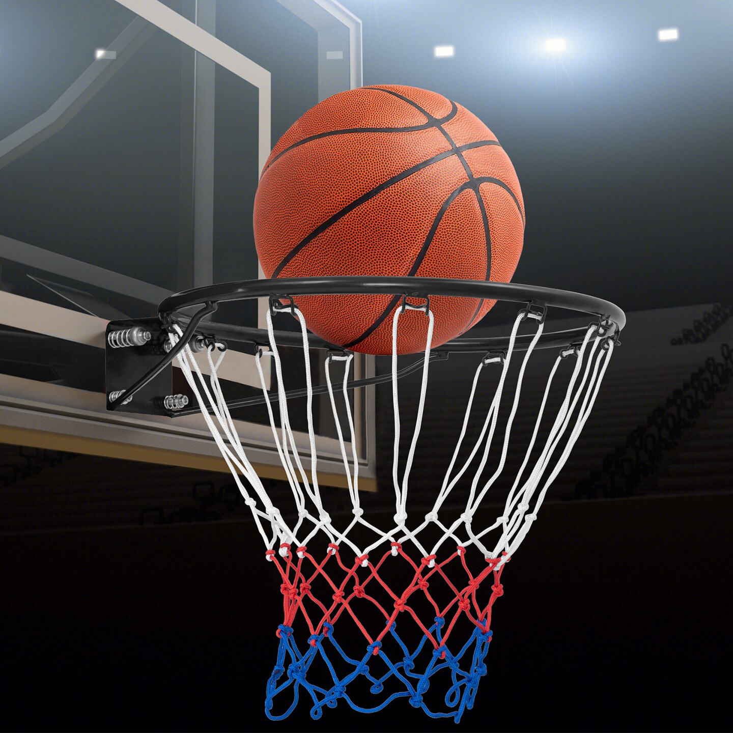 thumbnail image 2 of Aoneky Basketball Rim Replacement - Standard 18 Inch Hoop With Net 2 of 6