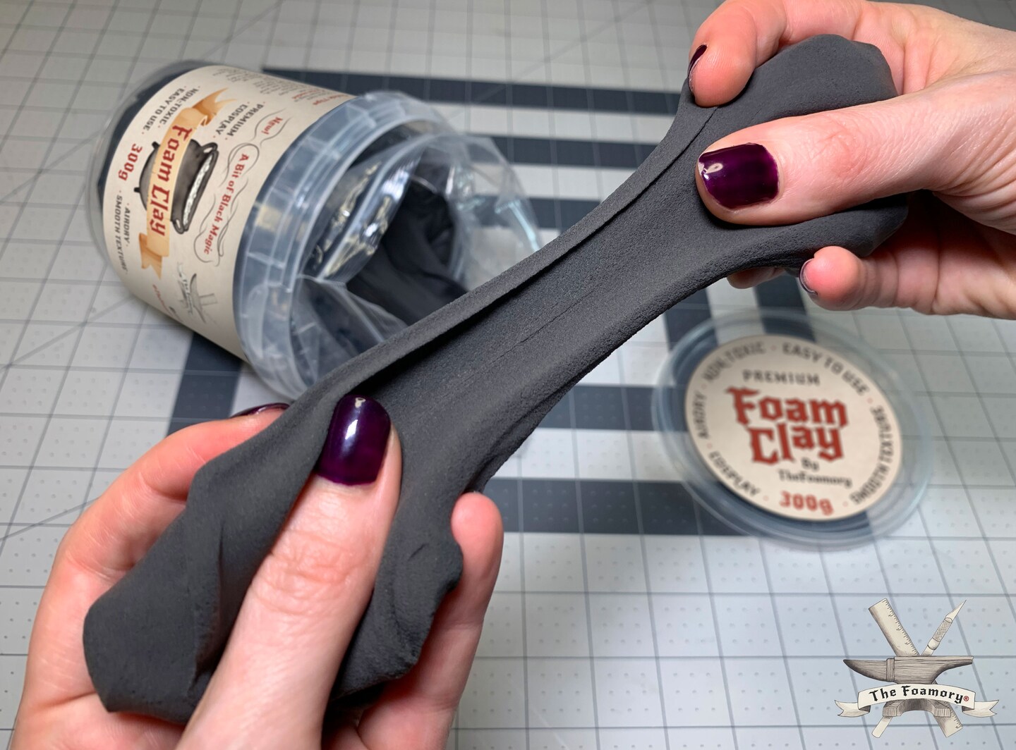 Moldable Cosplay Foam Clay (300g & 900g available in Black & White) High Density Air Dry Clay | Dries like EVA Foam | Great for Adding Details & Accessories to your Costumes & Crafts | Safe for Kids, Adults & Hand Crafts