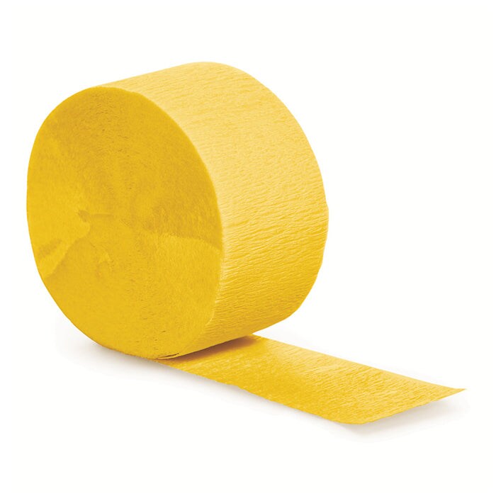 School Bus Yellow Crepe Streamers 81 ft