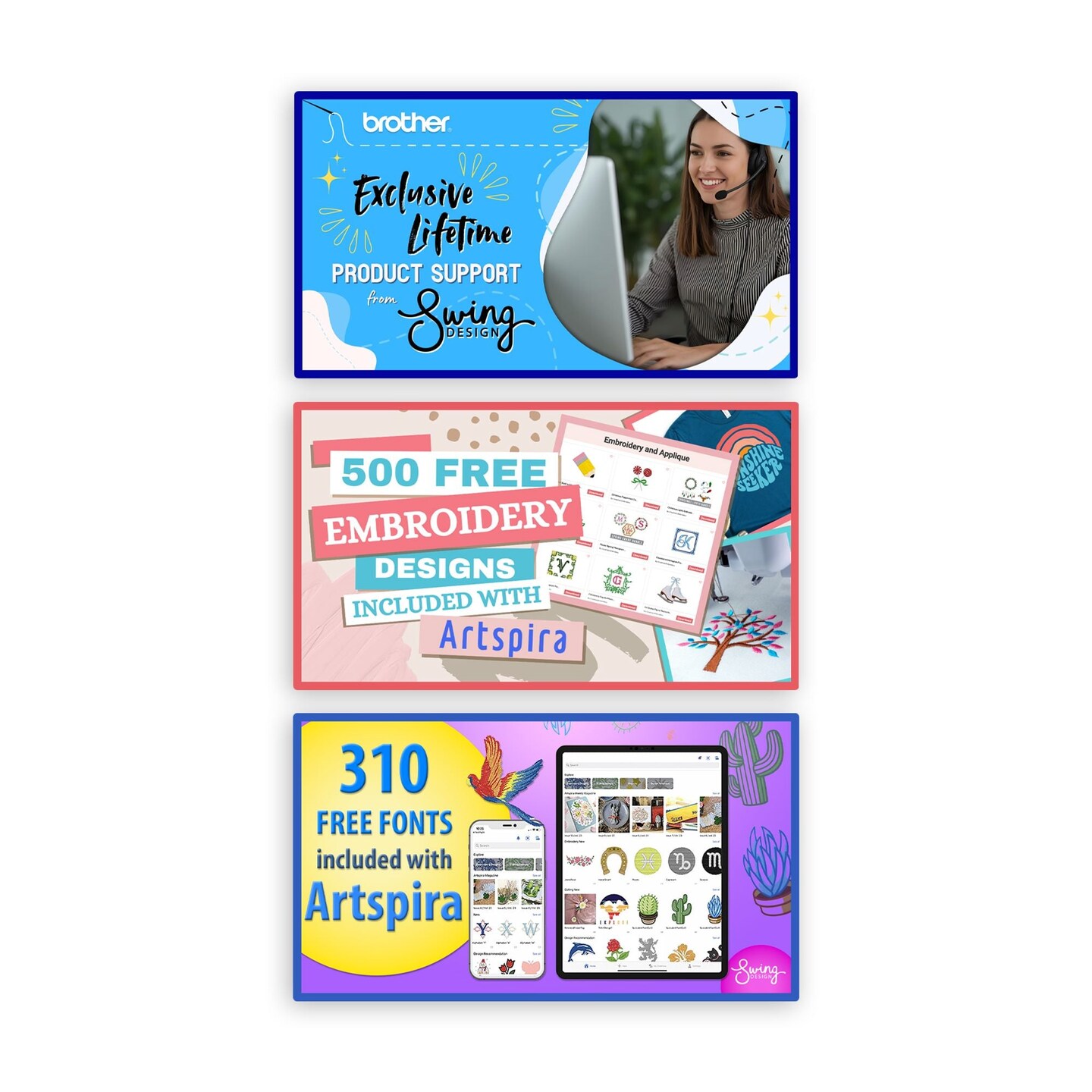 Brother SE2000 Embroidery & Sewing Machine w/ 5" x 7" Hoop & 40+ Accessories