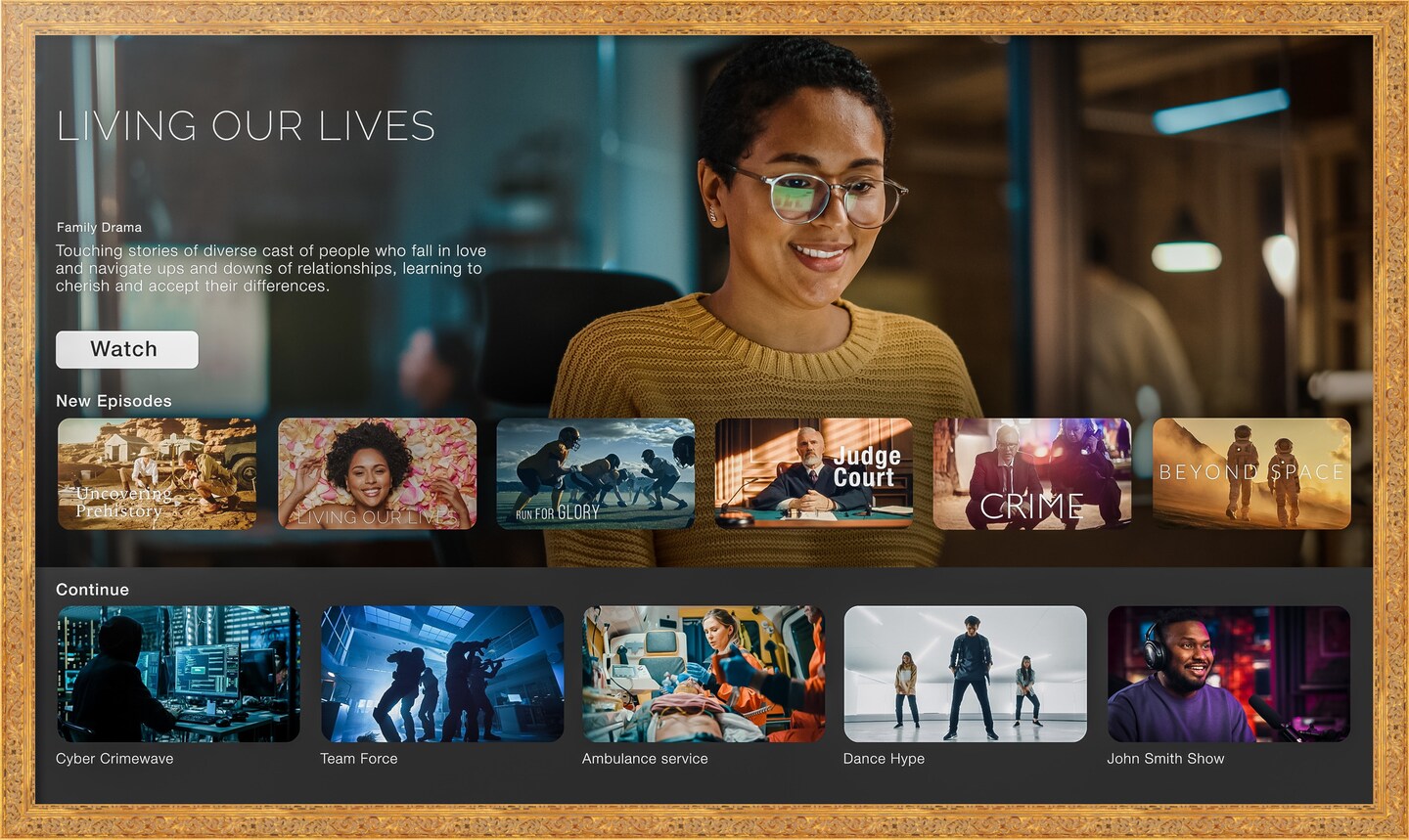 The Samsung Frame TV 65 inch TV Frame, Ornate Frame TV (Fits 2021-2025 Models)