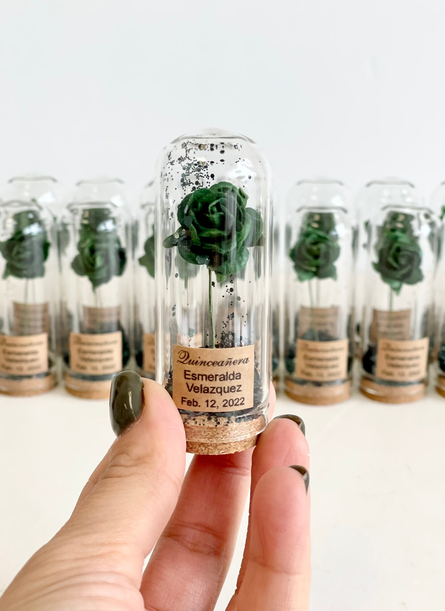 Bulk Wedding Favors for Guests, Custom Beauty and the Beast Favor, Personalized Green Party Favors, Thank You Gifts, Elegance Souvenirs