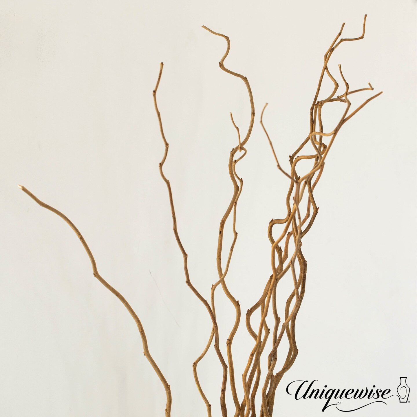 Uniquewise 12pc 37" Natural Dried Mulberry Twigs Ideal Sticks for DIY Crafts Decorative Stems Floral Arrangements Floor Vase Fillers Wedding Centerpiece Event Decorations and Home Décor Accent, Brown