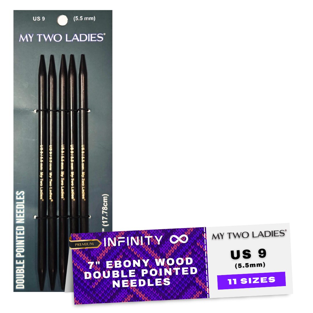 My Two Ladies | Infinity | Double Pointed Needles | Ebony | 11 Sizes