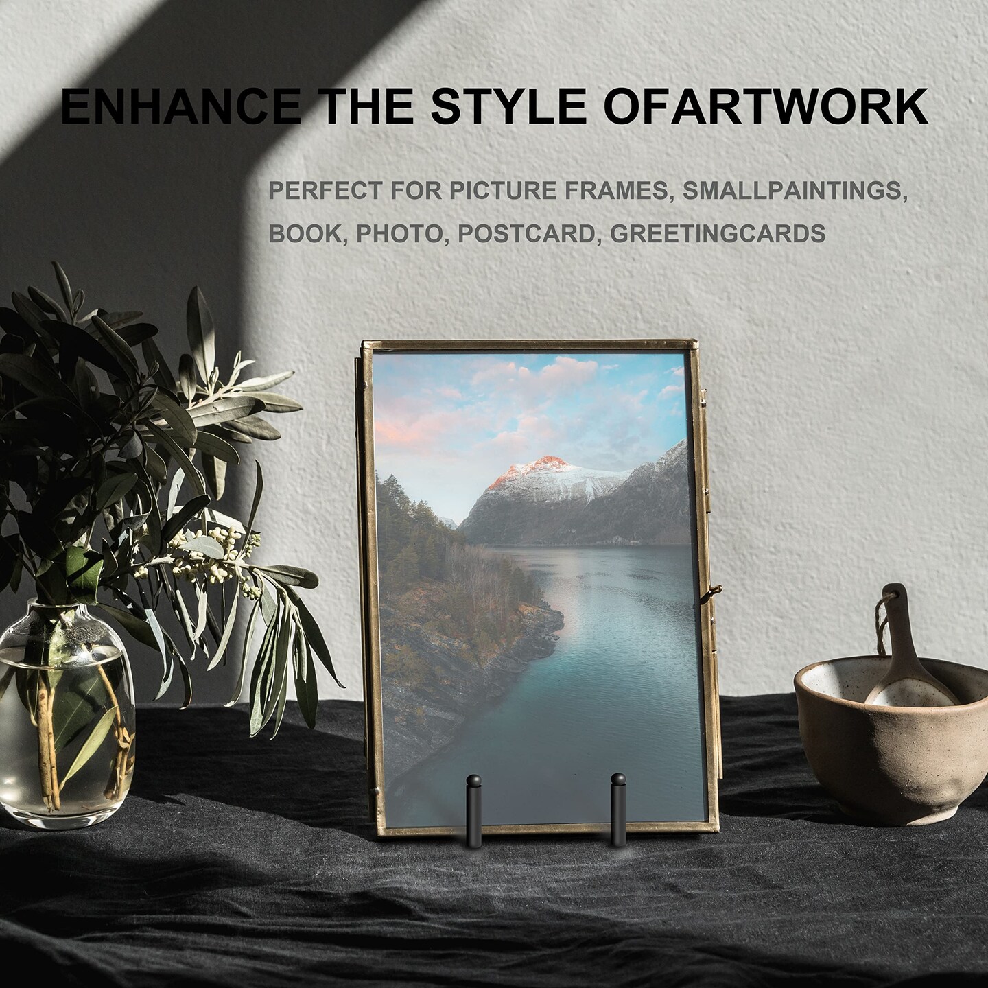 Plate Stands for Display, 5 Pack 6 Inch Plate Holder Display Stands, Metal Frame holder stand for Book, Picture, Decorative Plate, Photo and Platter, Tabletop Art