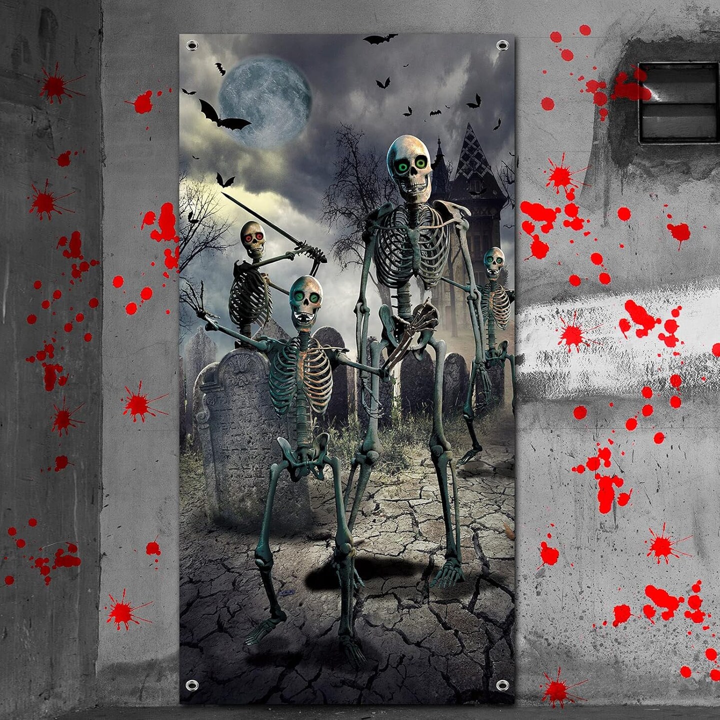 Halloween Door Cover Decorations (Multicolor) 70.87"L x 35.43"W