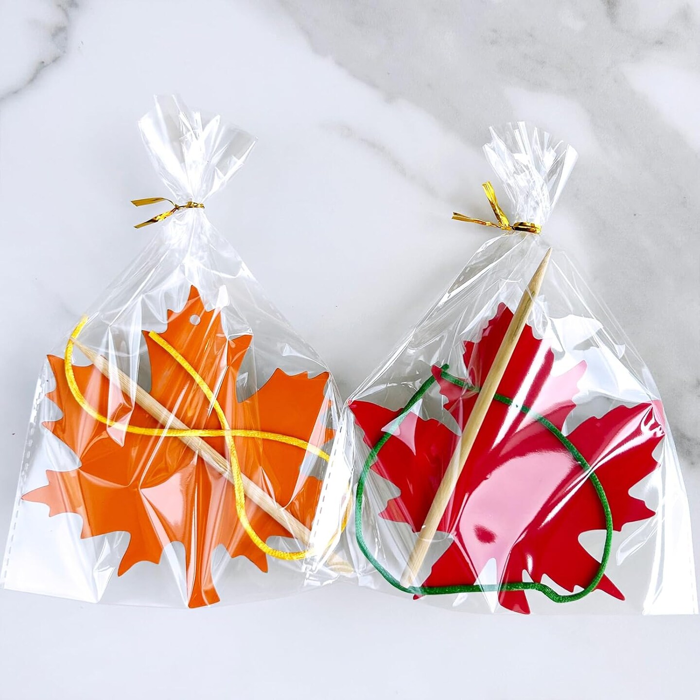 48 Sets 12 Desgins Colorful Magic Color Scratch Fall Leaves Craft Kit