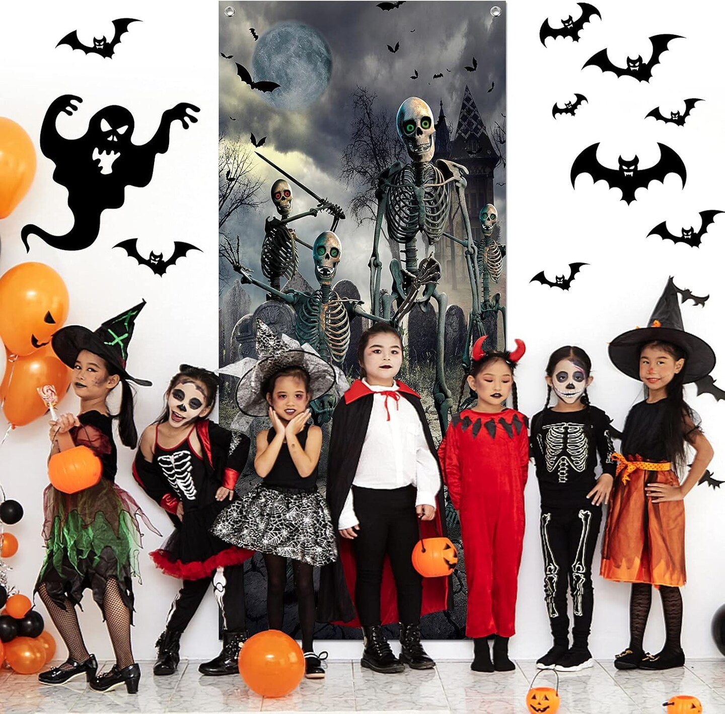 Halloween Door Cover Decorations (Multicolor) 70.87"L x 35.43"W