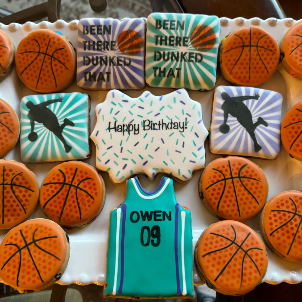 Basketball Messages Cookie Stencil Set | Sports Cookie Stencil | DIY Stencil | Craft Stencil | Confection Couture |