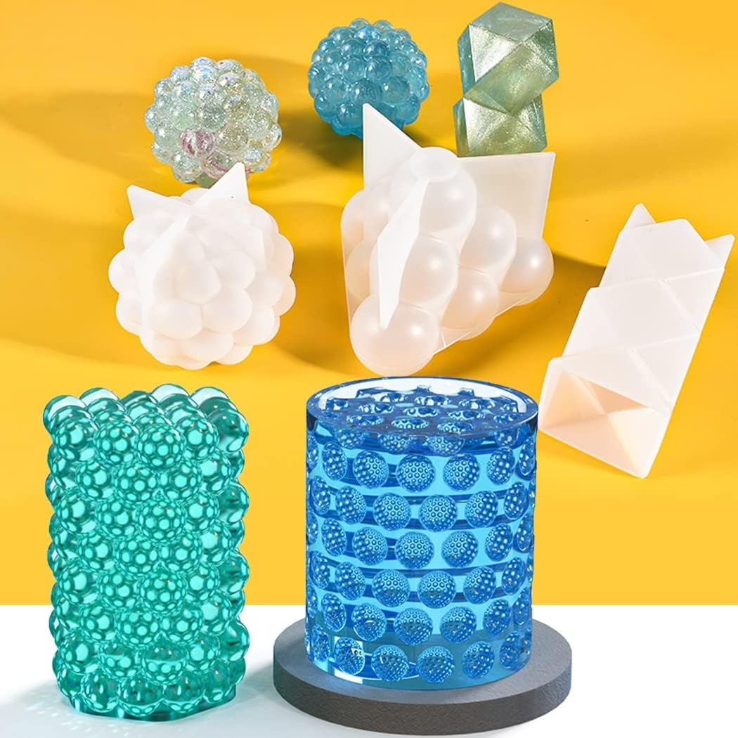 10 Pcs Geometric Candle Mold, Unique Candle Molds