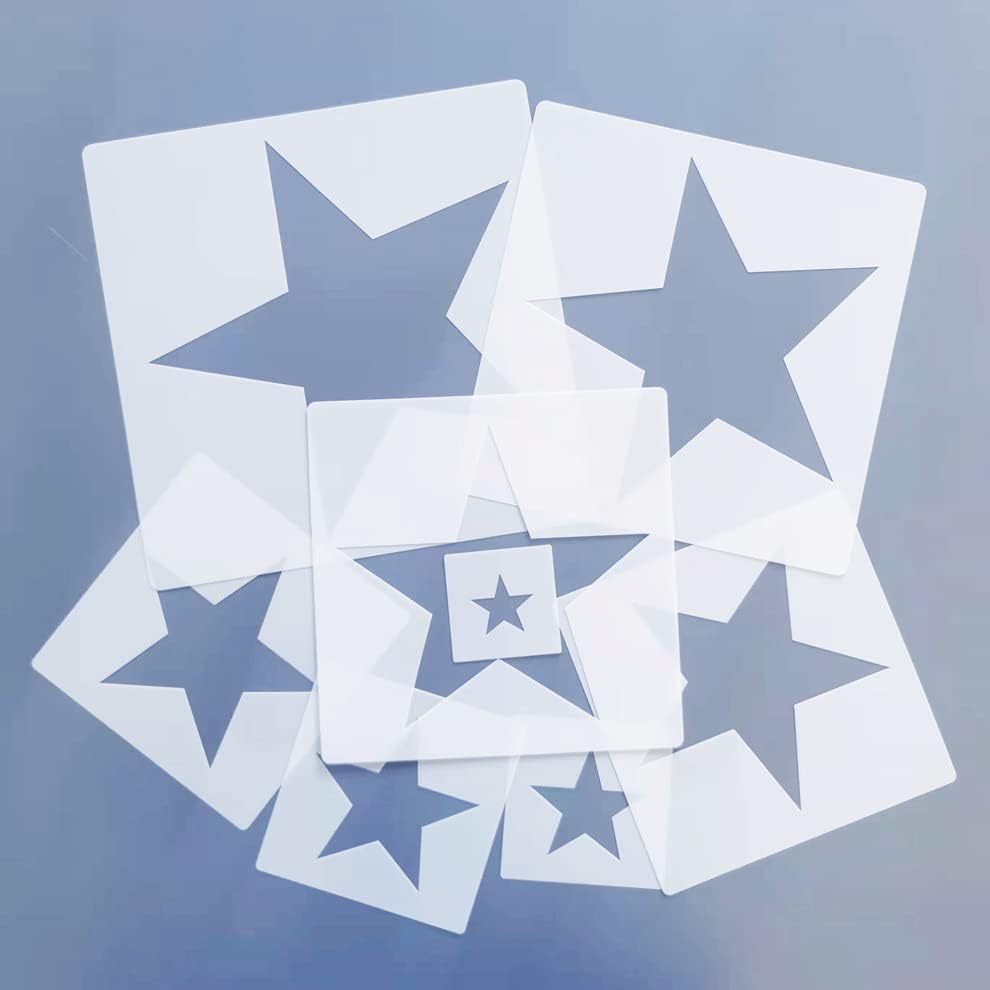 Large Star Stencil for Painting on Wood Reusable Plastic 5 Point