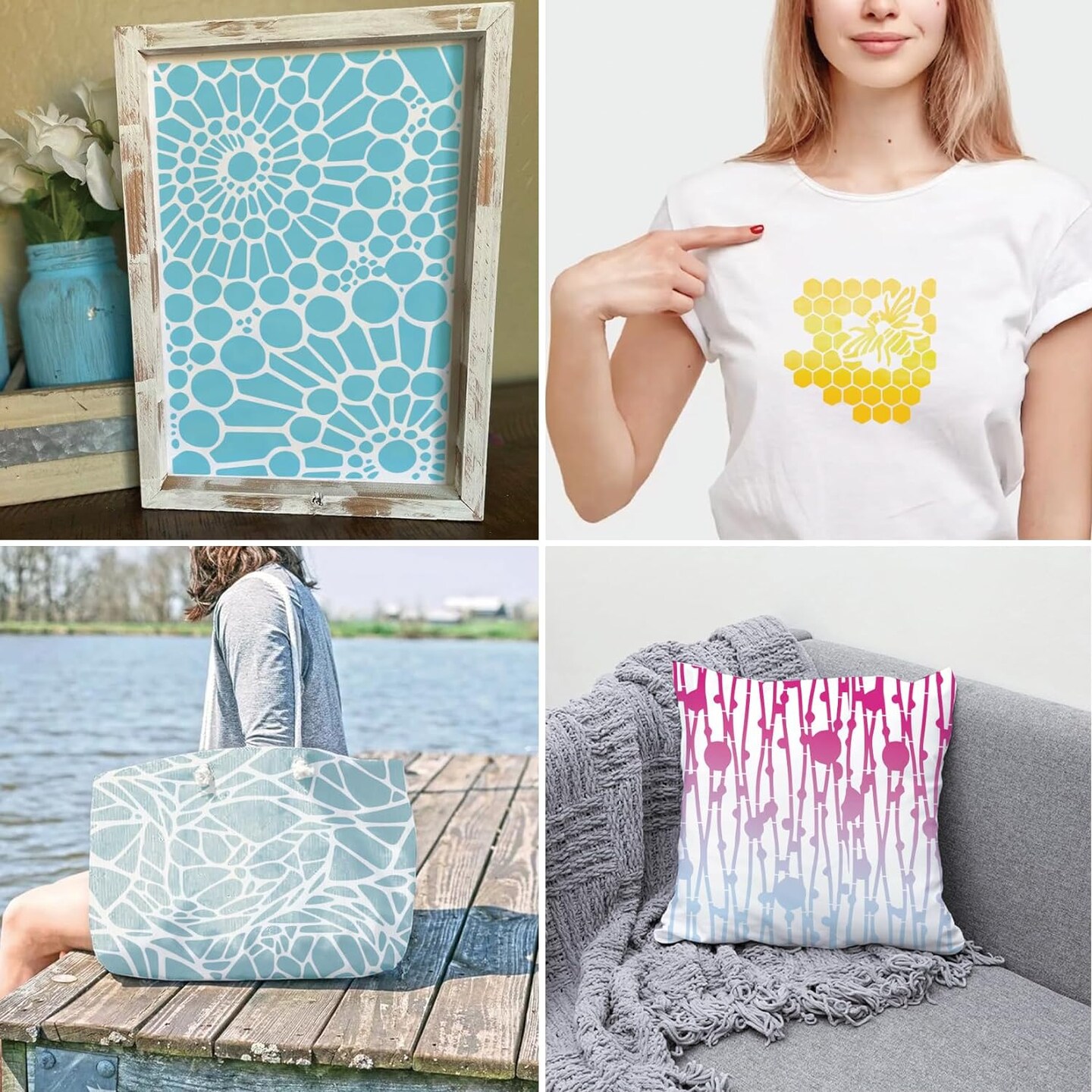 8 Pieces Spider Stencils (Style 3)