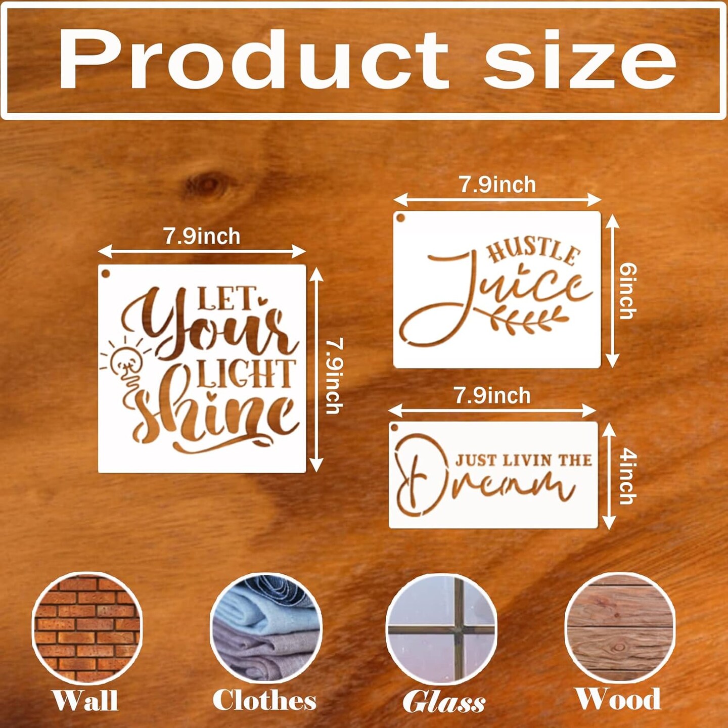 Word Stencils for Painting On Wood Sign Canvas Fabric