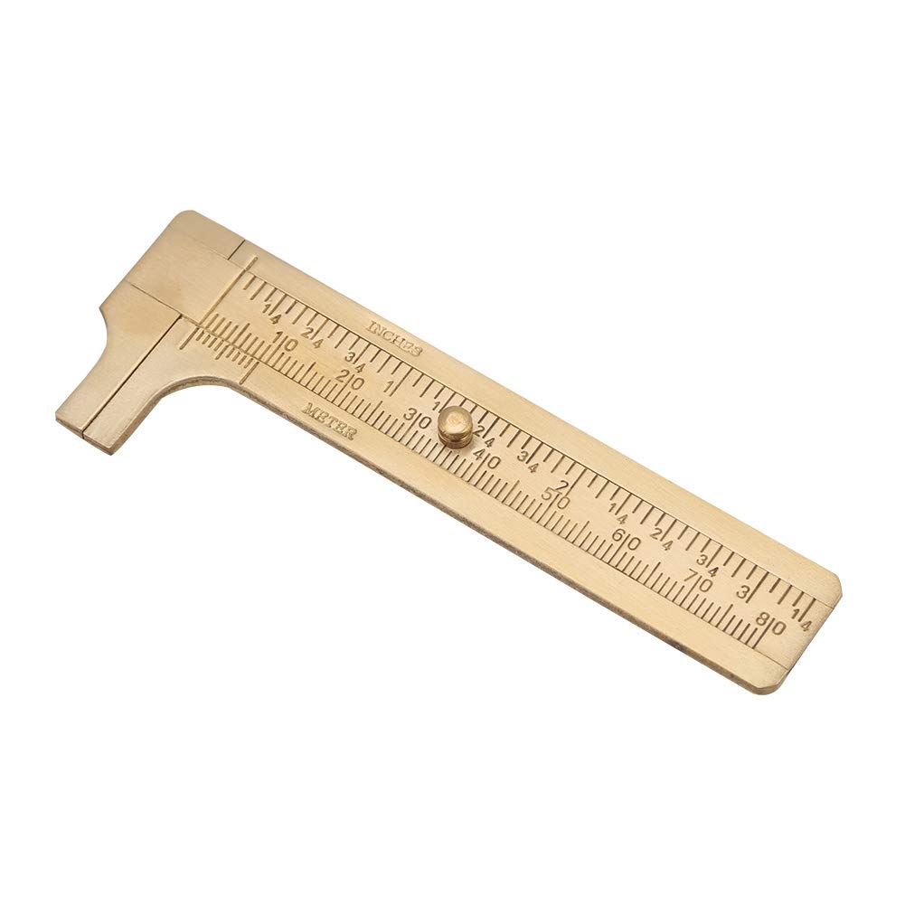 Sliding Gauge Vernier Caliper Ruler, Scale Vernier Caliper Solid Brass ...