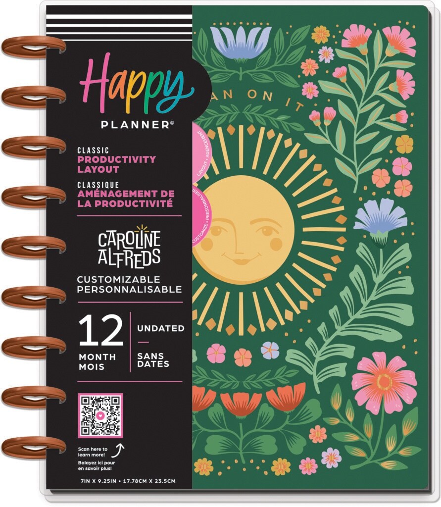 Happy Planner 12-Month Undated Classic Disc Bound Planner-Golden Meadow