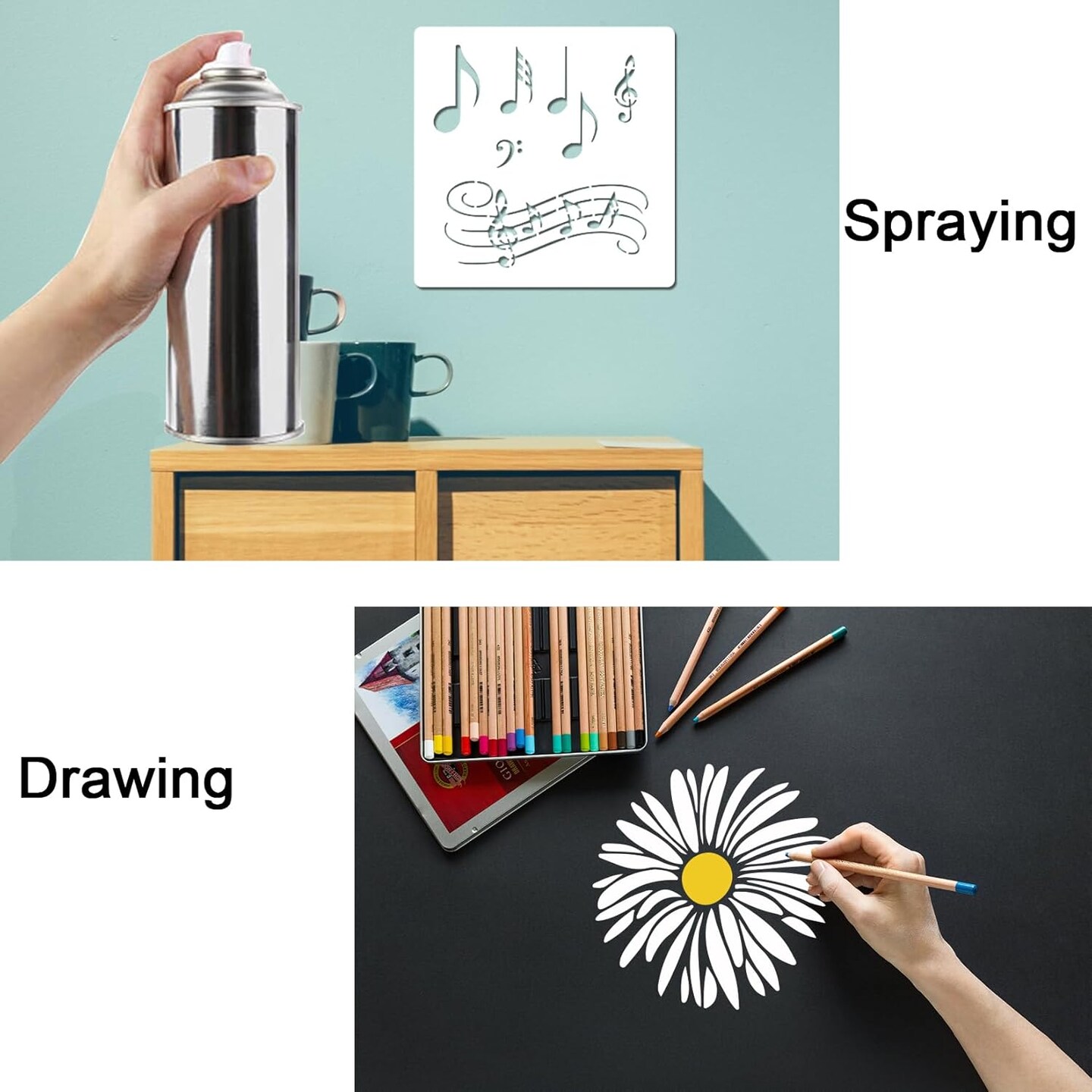 20 Pieces Stencil for Painting, Love Peace Sign Stencil(20pcs Peace Love)