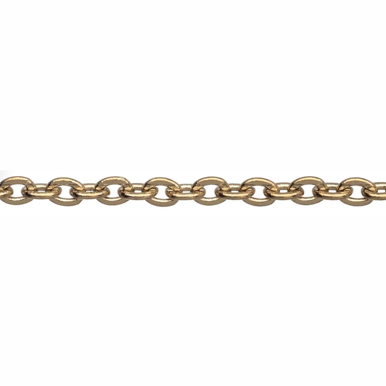 Permanent Waterproof Gold Stainless Steel DIY Jewelry Making (Cable Chain .75mm) (2 Feet)
