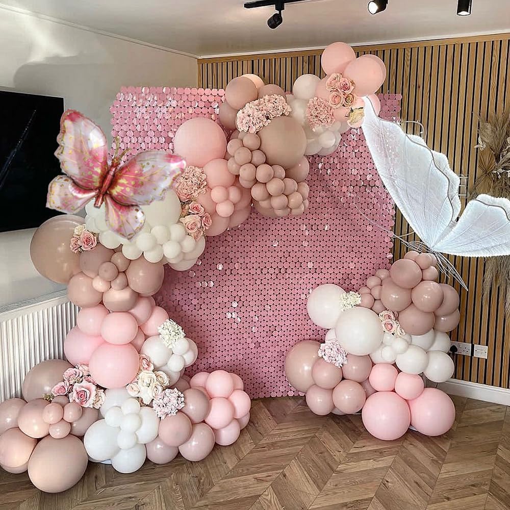 Butterfly Latex Balloon Arch Garland Kit 142pcs