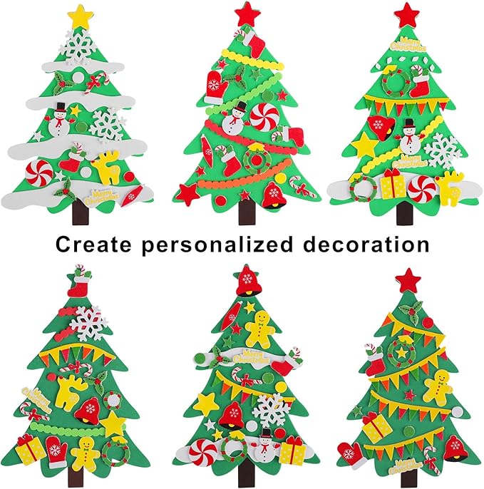 Tree for Making Crafts Tree Including Foam Christmas Tree Assortment Christmas Foam Stickers Accessory for Fun Home Activities