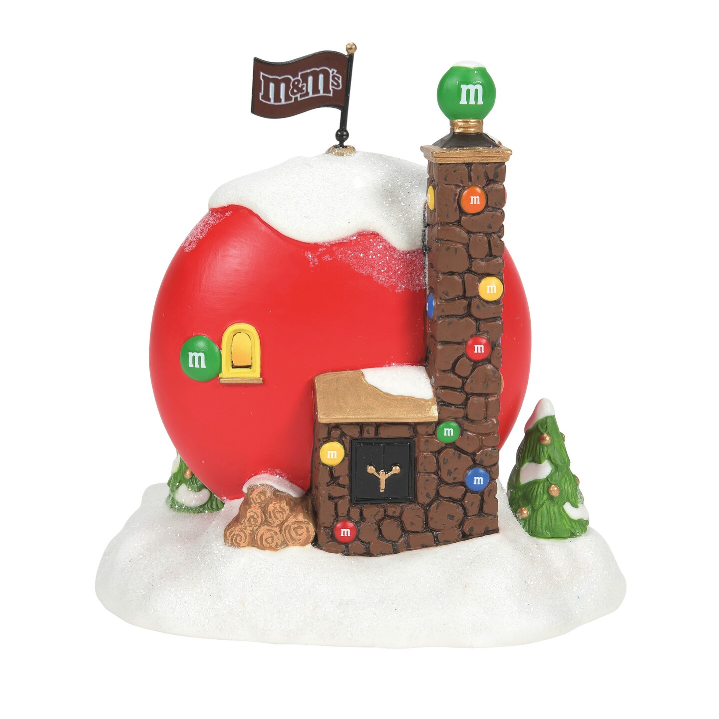 Department 56 North Pole Village Red&#x27;s M&#x26;M Cottage Lit Christmas Village Building 6in H