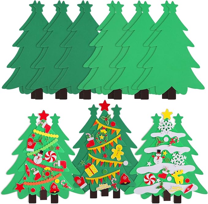 Tree for Making Crafts Tree Including Foam Christmas Tree Assortment Christmas Foam Stickers Accessory for Fun Home Activities